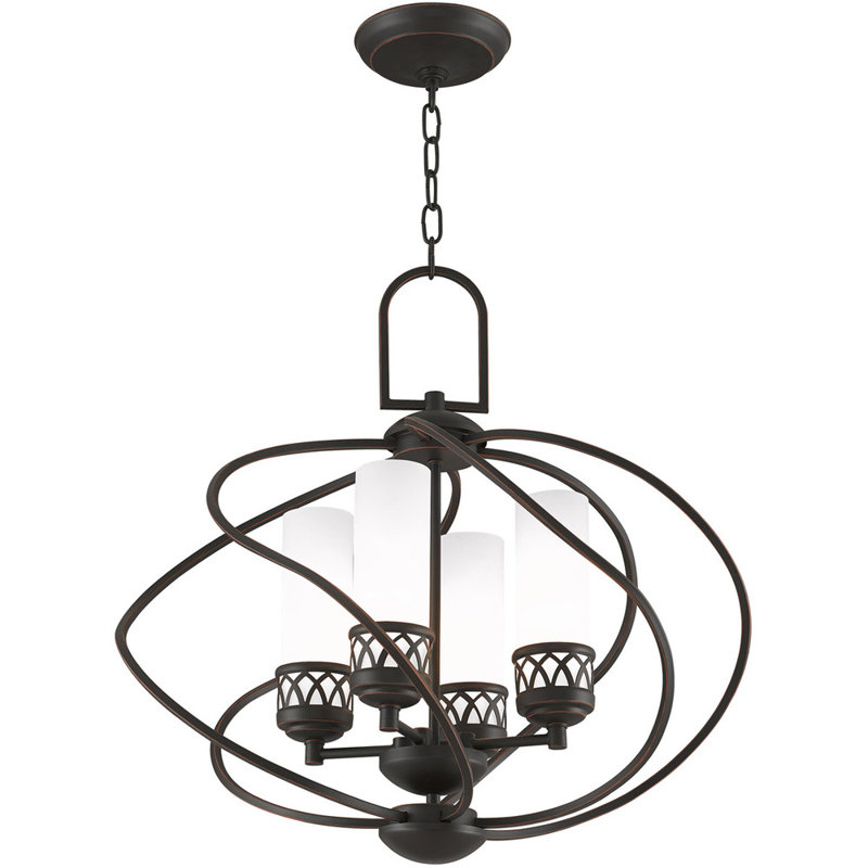 4 - Light Classic / Traditional Chandelier, Olde Bronze