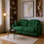 Canapé 74 po en chenille moderne avec dossier capitonné, coussins de confort en forme de nuage et accoudoirs élégants - vert-1086897684