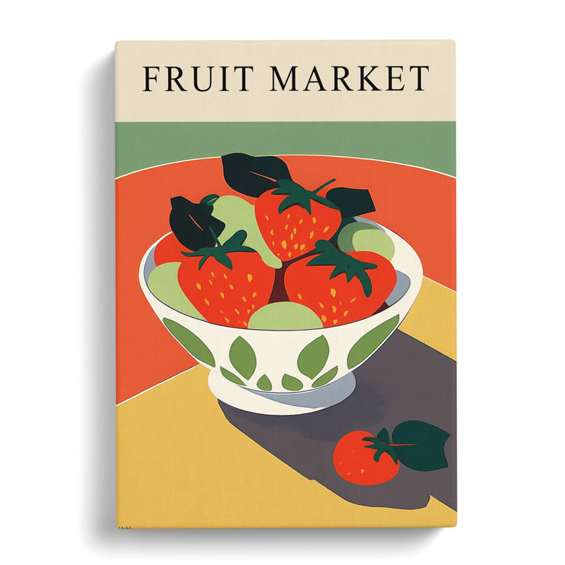 Strawberry Fruit Market Exhibition Vol.1 - Wrapped Canvas, 76cm H x 50cm W x 3cm D