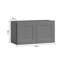 Armoire murale de style Shaker gris prêt à assembler 30 po x 12 po x H 18 po Homeibro Cozy Design-927042903-927042985