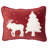 Red Moose And Snow Rustic Cabin Throw Pillow 16X20
