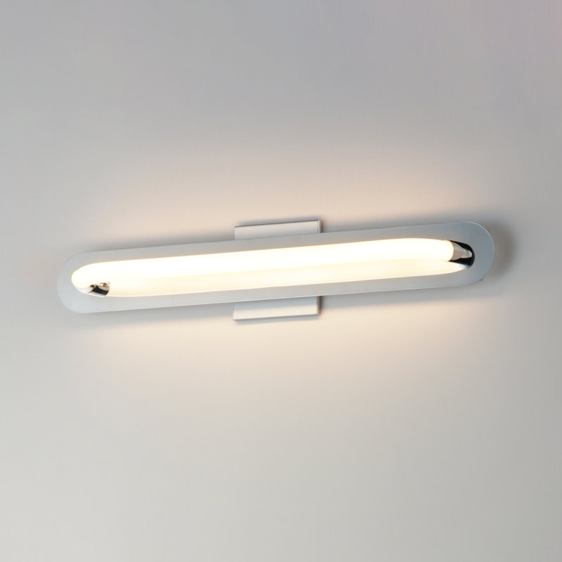 Deiontay Single Light Steel Dimmable LED Flush Mounted Sconce, 3.25" H x 24" W x 4" D, Gold