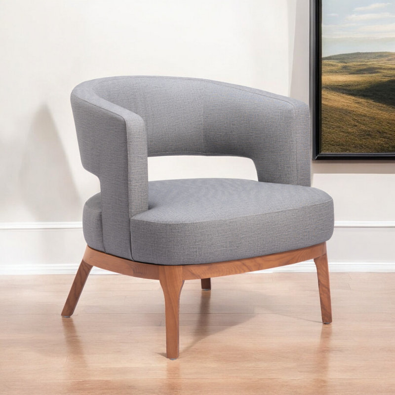  Fauteuil en similicuir gris ardoise