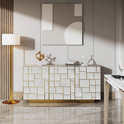 Modern 3-Door Storage Sideboard Buffet