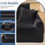 Chaise longue, 3 places en velours côtelé droit avec base arquée et antidérapante, 3 coussins de dossier et 2 coussins décoratifs pour vous détendre dans votre chambre modulaire et modulaire-2129498906