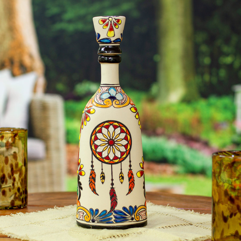 Bungalow Rose Handmade Cocktail Catcher Ceramic Decanter