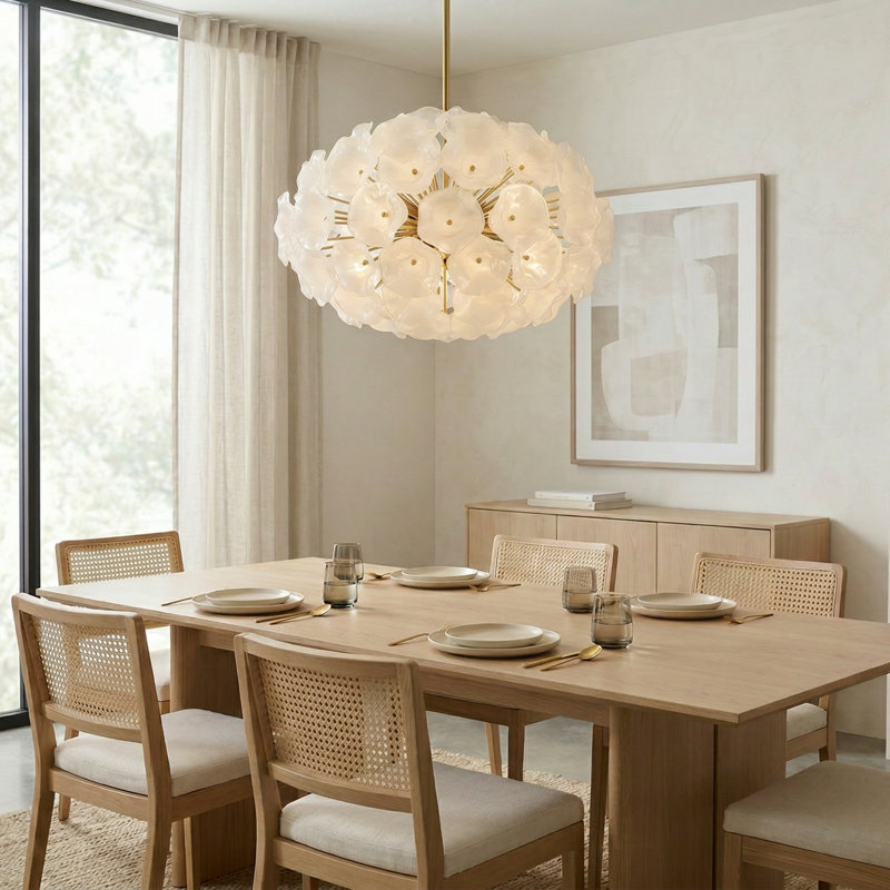 Audrey 8-Light Brushed Gold Pendant Light
