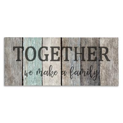 «Together We Make a Family Quote» par Kim Allen - reproduction d'art textuel