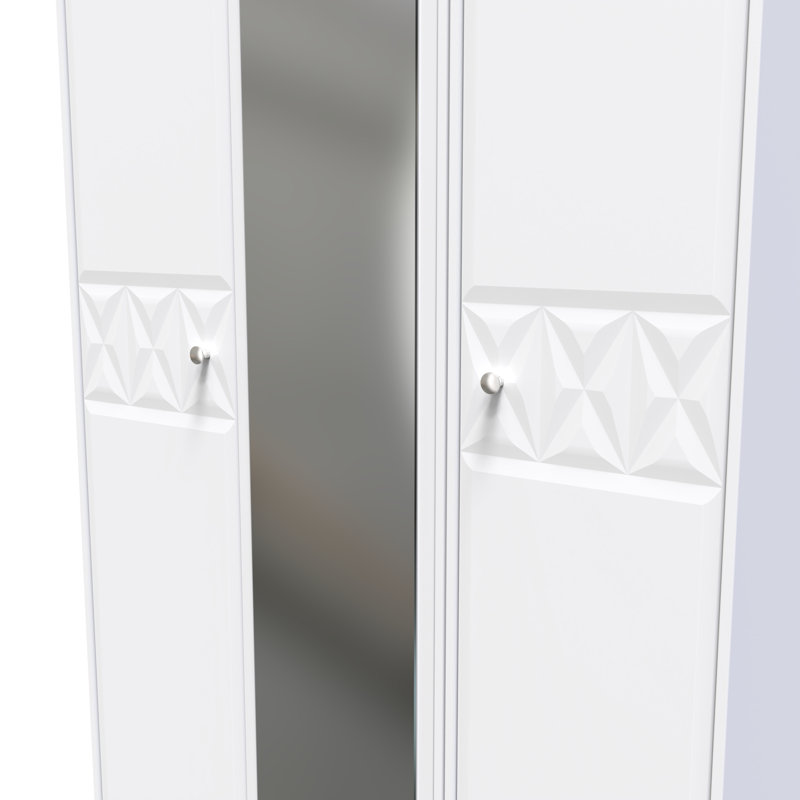 Ceinwen Manufactured Wood Wardrobe, White Matt