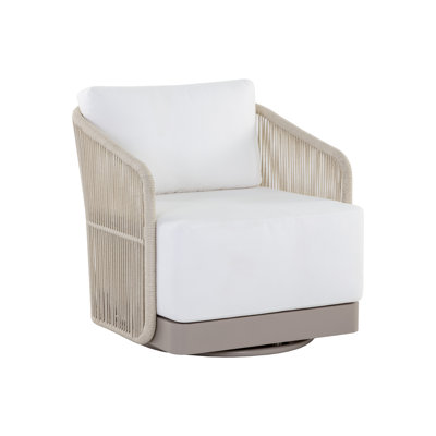 Chaise de patio pivotante avec coussins Hellat