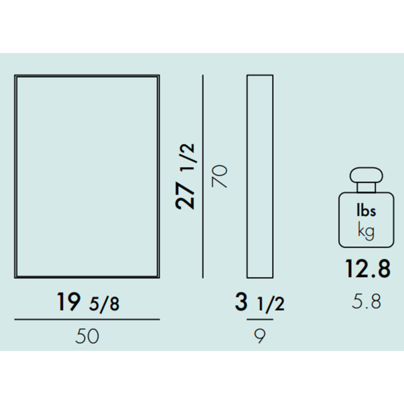 Only Me Wall Mirror, Crystal, 27.56" x 19.69"