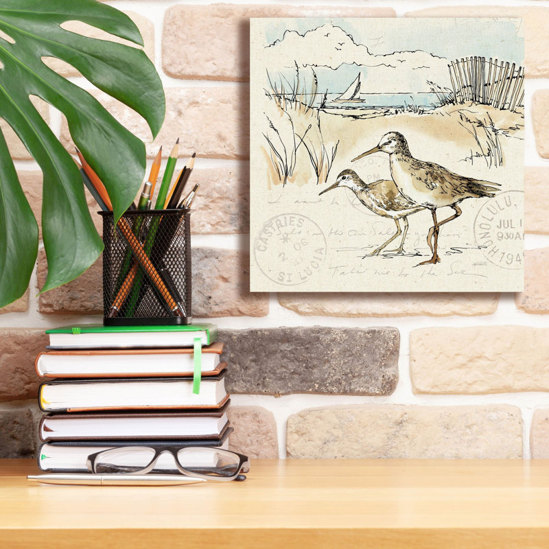 «Coastal Breeze 9» par Anne Tavoletti, art mural sur toile, H 12 po x l 12 po x P 0,75 po