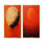 Persimmon Presence Moon - ensemble de 2 reproductions d'art mural lune-123818608-123818615