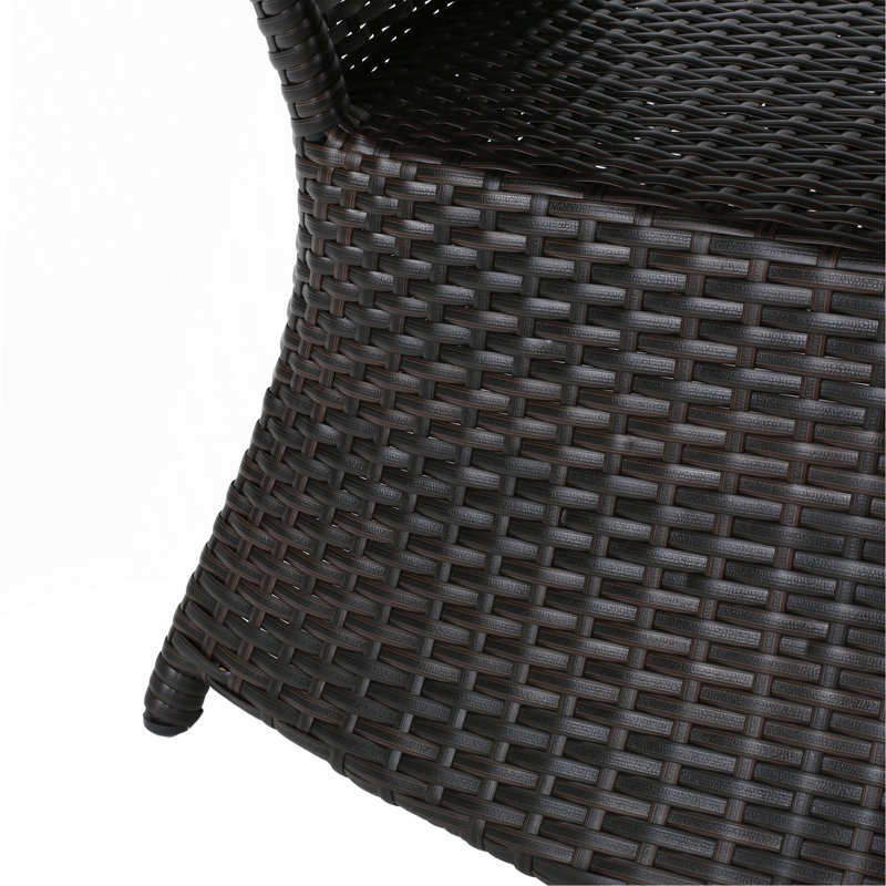 Chaise Lounge Side Table, Brown Multi
