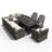 Algird 7 Piece Rattan Sofa Seating Group with Mixed Beige&Gray Cushions