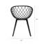 Table bistro ronde en acier et base piédestal 24 po avec chaises ergonomiques Kurv Bistro-945786823