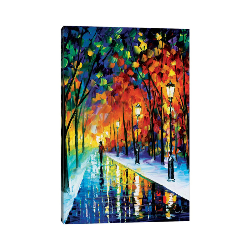Frozen Path by Leonid Afremov - Painting on Canvas, Wrapped Canvas, 66.04 cm H x 45.72 cm W x 1.91 cm D