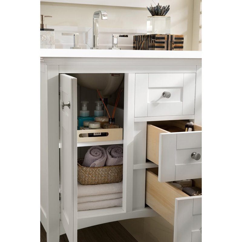 Palisades 30'' W Single Vanity, White Zeus, Bright White
