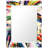 Rock Star I Rectangular Beveled Mirror on Free Floating Printed Tempered Art Glass-531331997