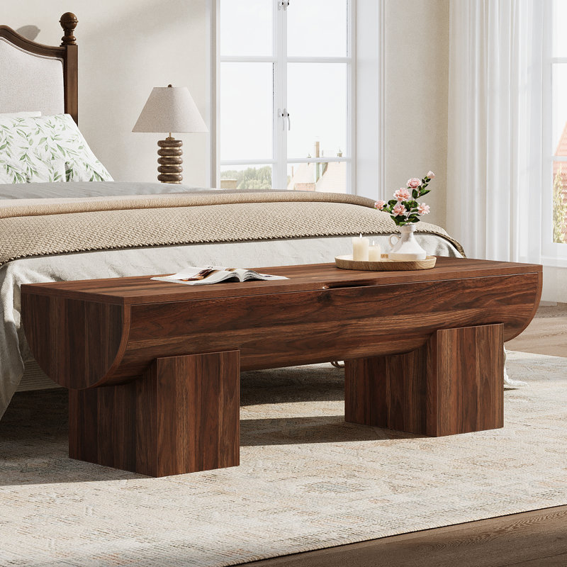 55" Storage Bench With 2 Safety Hinges, Farmhouse Shoe Bench With Flip-top Storage, Supports 350 Lb And Easy Assembly (natural)
