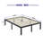 16 Inch Metal Platform Bed Frames With Wood Slat Support, Heavy Duty Mattress Foundation-677870540