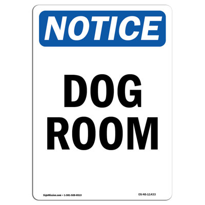 Dog Room Aluminum Sign 12 x 18