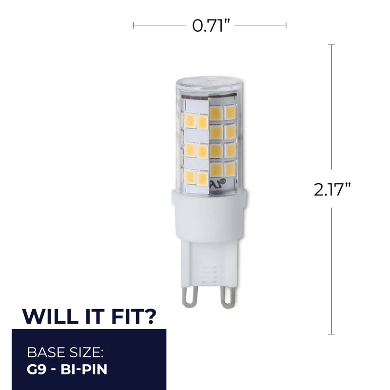 Ampoule à DEL T4 30 W à intensité variable, blanc chaud G9 / base à deux broches, 2700 K, 5 W