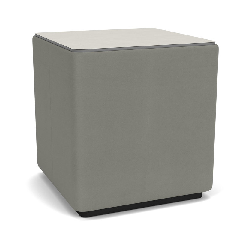 Table de bout avec plateau en stratifié Darsey, 16", Sergé blanc, Noir; colombe Patriot Plus