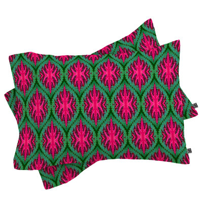 Taie d’oreiller feuilles ikat Wagner Campelo