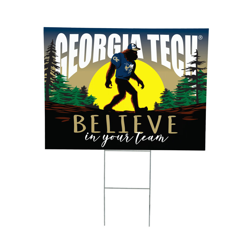 Georgia Tech Yard Sign, Bigfoot