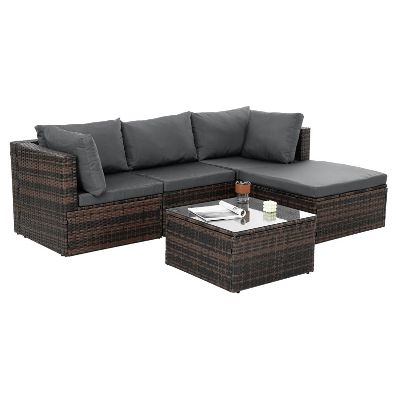 Meubles de patio 5: Pe saisonnier avec coussins solides et confortables 5: Chaises avec accoudoirs larges
