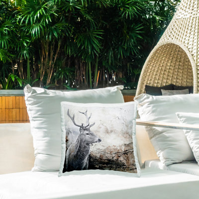 Coussin Rustic Deer Abstraction