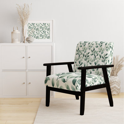Chaise d'appoint abstraite - Fauteuil vert sauge Breeze