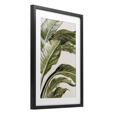 «Green Tropical Hues», reproduction sous verre encadrée, conception de Jacob Q