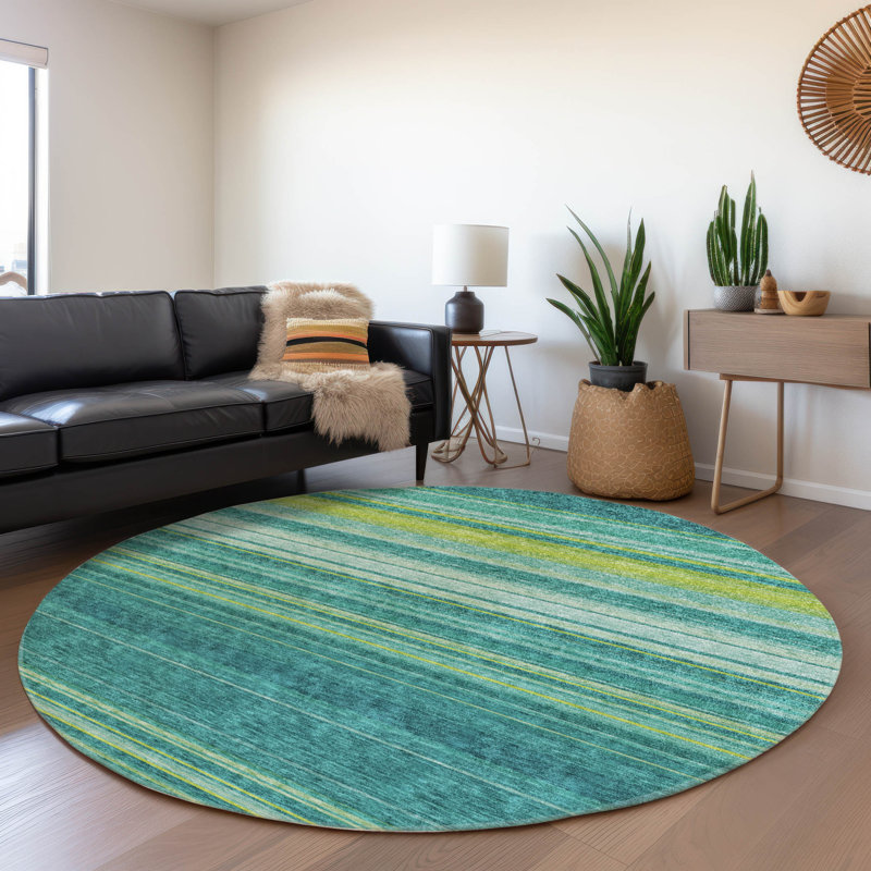 Tapis Chayden avec envers antidérapant, Rond 8 pi
