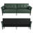 89" Faux Leather Convertible Sofa Couch with 2 Square Pillows,Adjustable Backrest& Armrests-334431194