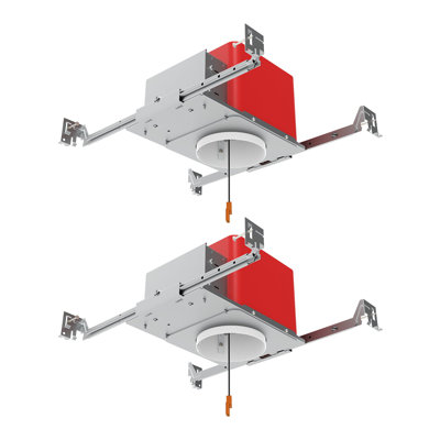 Boîtier encastré résistant au feu de 4 pouces, nouveau boîtier encastré classé IC et étanche à l'air avec boîte en J, luminaires encastrés homologués ETL, connecteur TP24