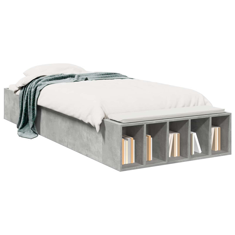 Bed, Concrete Grey