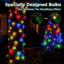 Guirlande lumineuse 33,3FT-100 lumières multicolores à lumières scintillantes de qualité commerciale imperméables pour la décoration des Fêtes, décorations de Noël-1016208350
