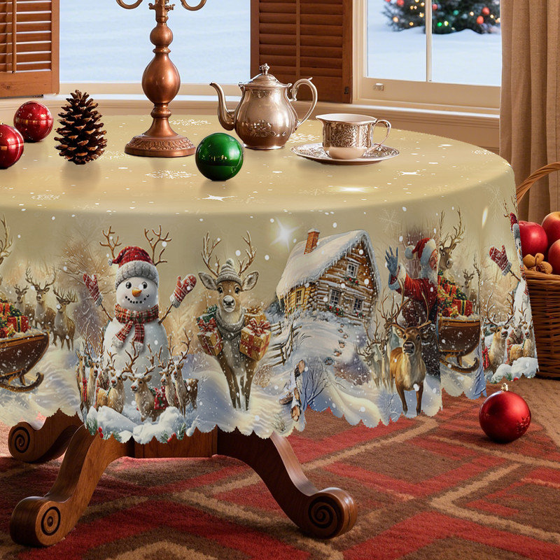 Nappe en polyester lavable jaune
