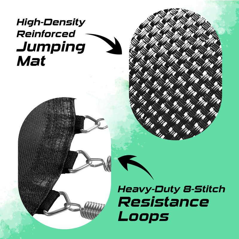 Machrus Moxie Pumpkin-Shaped Outdoor Trampoline Set with Top-Ring Frame Safety Enclosure, 14 FT