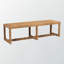 Banc d'appoint en bois d'acajou et d'herbes de mer brun Katashi, H 16,72 po x l 58,98 po x P 17,43 po