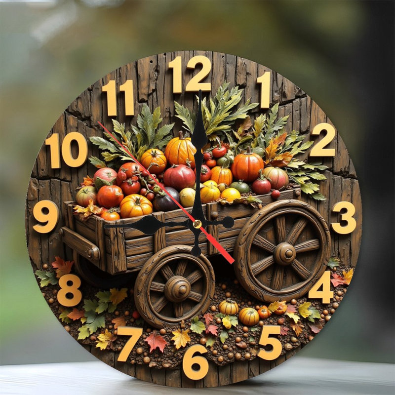 Horloge de récolte d'automne en 3D