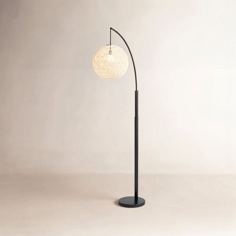 Aline 76.5'' Black Arched Floor Lamp