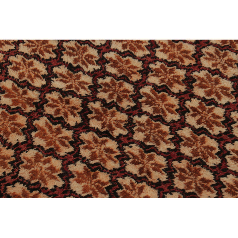 Vintage Turkish Tulu Runner, Deep Red Field With Floral Patterns - Rug & Kilim