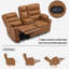 Fauteuil inclinable électrique avec console, causeuse électrique inclinable avec chaleur et vibrations-1462770591