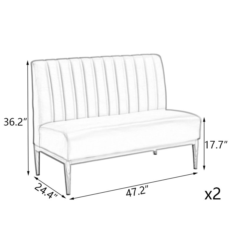 Banc de restaurant moderne et simple.