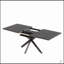 Table de salle à manger extensible avec un design moderne Mid-Century, parfaite pour les réunions de famille et une utilisation polyvalente-15676337
