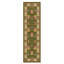 Colomiers Moroccan Green Machine Woven Cotton Polyester Area Rug-1262941272