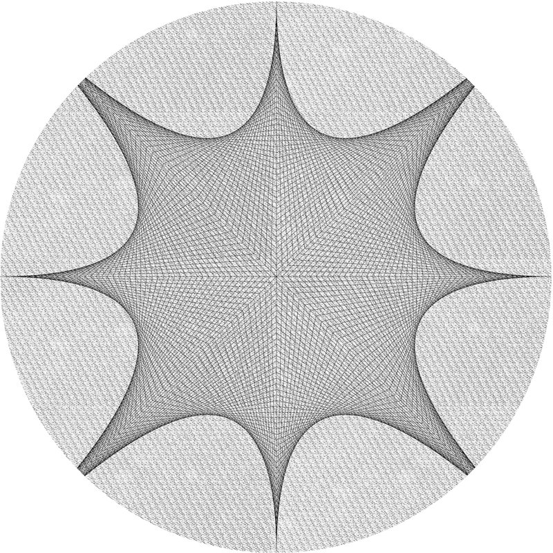 Tapis zone grise à motifs, Rond 7 pi